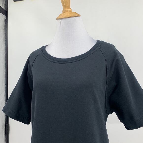 Everlane Sweatshirt Womens S Small Black Cotton Oversized Short Sleeve Pullover - Picture 3 of 12